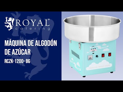 vídeo - Máquina de algodón de azúcar - 52 cm - 1200 W - turquesa