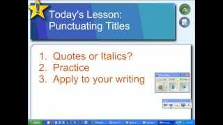Quotes or Italics? How to Punctuate Titles in your Essay
