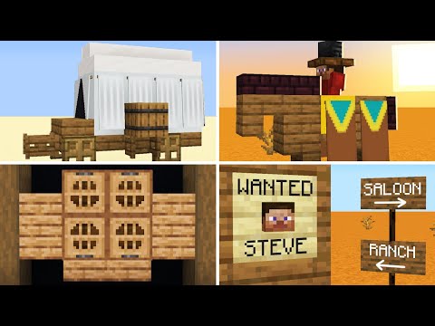 AverageTuna - 11 Wild West Build Hacks & Decorations in Minecraft Java & Bedrock!