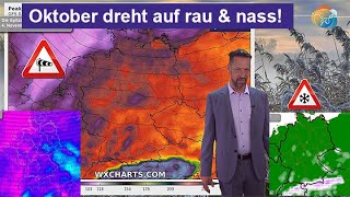 October is turning rough and wet with storms and the first snowfall up to 500m! Weather forecast ...