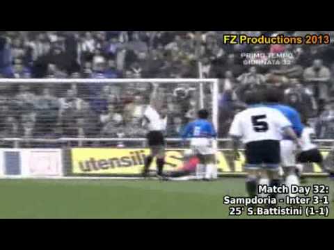 Serie A 1993 1994, day 32 Sampdoria   Inter 3 1 S Battistini goal)