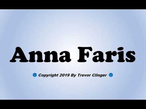 How To Pronounce Anna Faris