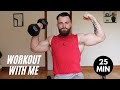 25 Min Upper Body Muscle Building Dumbbell Workout At Home (FOLLOW ALONG)