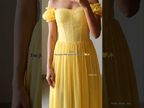 Yellow Corset Maxi Dress for Birthday | Elegant & Trendy Outfit 💛 #shorts