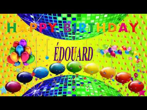🎂 HAPPY BIRTHDAY  ÉDOUARD  🎈 (French Parisian Accent) - 80's Style -