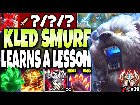A Cocky Kled Smurf learning a hard lesson about Season 11 IMMORTALITY 🔥 LoL Volibear s11 Gameplay