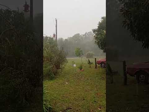 Romang (Santa Fe), 9.35hs. Lluvia, viento sur fuerte #lluviasfuertes #tormenta