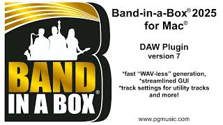 Video thumbnail for Band-in-a-Box® 2025 for Mac®: DAW Plugin New Features and Enhancements! by PG Music Inc.