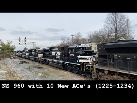 NS 960 with NS Barcode Unit Leads 10 Brand New SD70ACes 1225 - 1234
