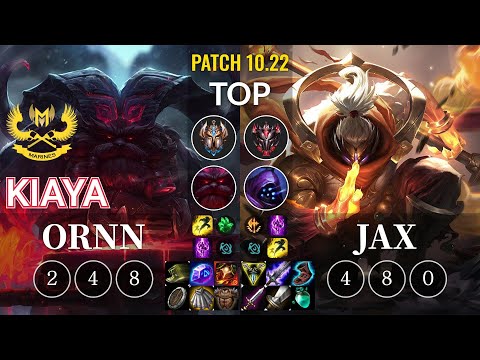 GAM Kiaya Ornn vs Jax Top - KR Patch 10.22
