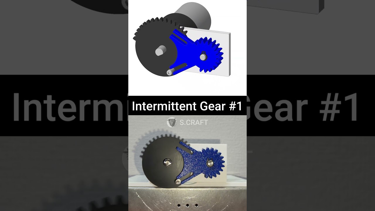 Intermittent Gear #1 #3dprinting #machine #design #engineering #mechanic #mechanism #gear