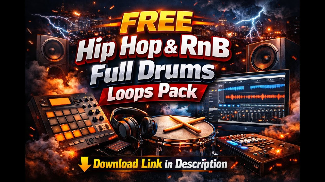FREE Hip-Hop & RnB Full Drums Loops Pack | Download Link in Description