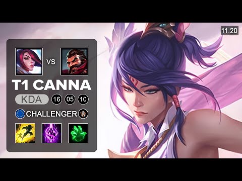 T1 Canna Fiora Top vs Graves - EUW Grandmaster - Season 11 Patch 11.20
