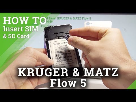 How to Insert SIM & SD KRUGER & MATZ Flow 5 - Set Up SIM and SD Card |HardReset.Info