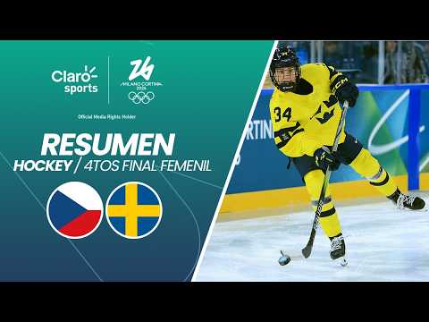 Chequia vs Suecia: hockey, cuartos de final femenil en Milano Cortina 2026 | Highlights