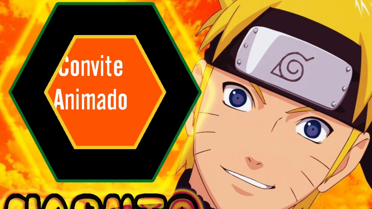 Convite animado NARUTO pronto para baixar e editar
