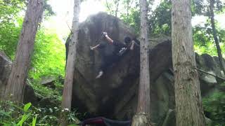 Video thumbnail of のぞみ, 初段 (7a+). 瓢 (Fukube)