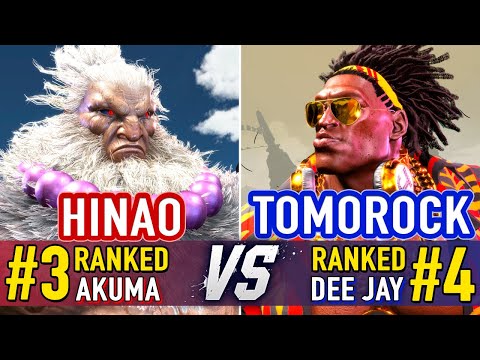 SF6 🤜 HINAO (#3 Ranked Akuma) vs TOMOROCK (#4 Ranked Dee Jay) 🤛 SF6 High Level Gameplay