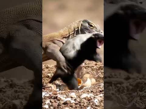Honey Badger Attacks Komodo Dragon Nest! #wildlife #rescue #animals