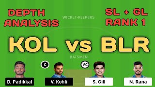 KOL vs BLR  IPL Match Dream11 Team (Playing11 XI) KOL vs BLR Dream11,KOL vs BLR ipl 2020