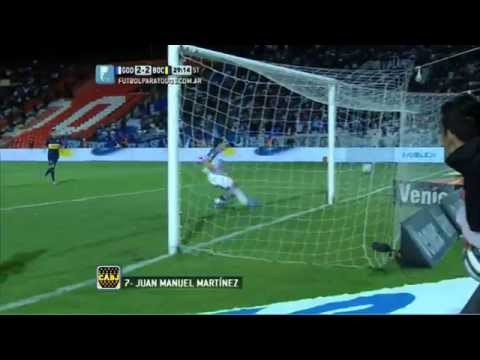 Gol de Martínez.Godoy Cruz 2 Boca 2.Fecha 12.Torneo Primera División 2014.Fútbol Para Todos