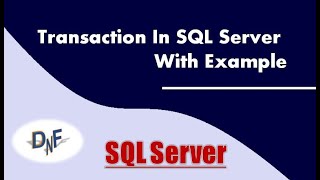 Transaction In SQL Server With Example | #coding ,#sql ,#sqlserver