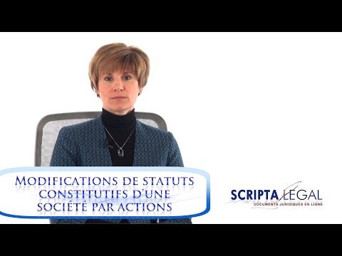 comment modifier statuts société