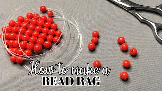 HOW TO MAKE A BEAD BAG PART 1  CUTE RED BAG DESIGN