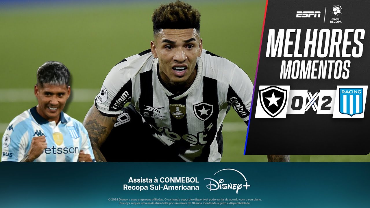 BOTAFOGO LEVA DOIS GOLAÇOS e PERDE A RECOPA SUL-AMERICANA em casa para o Racing | Melhores Momentos
