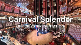 Carnival Splendor officiers Presentation with captain Mario Imbimbo