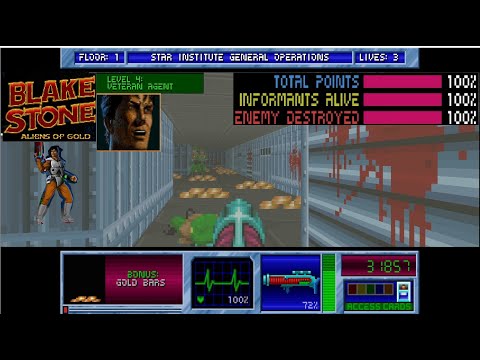 Blake Stone: Aliens of Gold E1M1 Veteran Agent 100%