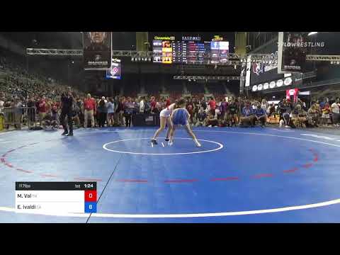 117 Lbs Consi Of 8 #1 - Melanie Val, Tennessee Vs Elena Ivaldi, California D29d