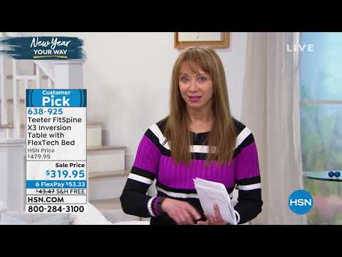 Teeter FitSpine X3 Inversion Table w/FlexTech Bed   10Ye...