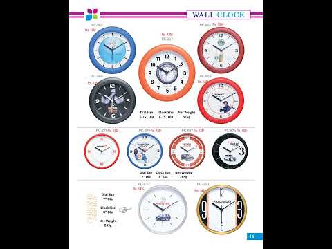 Quartz new plastic round wall clock, for office