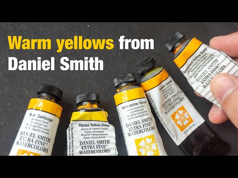 Testing some warm Yellows from Daniel Smith