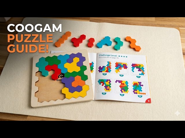 Vídeo relacionado con Coogam Bloques de rompecabezas de madera geométricos Tangram Brain Teasers Jigsaw 3D Logic IQ Game Colorido Forma Patrón STEM Juguetes educativos Regalo 60 desafíos para todas las edades