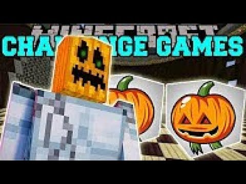 PopularMMOs Pat and Jen Minecraft  PUMPKIN KING CHALLENGE GAMES   Lucky Block Mod   Modded Mini Game