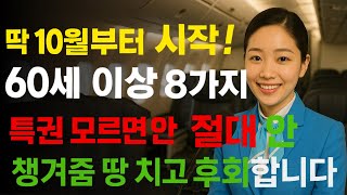 10월부터 새로 생긴 항공사 비밀 규정! ✈️ 60세 이상이라면 꼭 누려야 할 ‘8가지 특권’! 놓치면 큰 손해