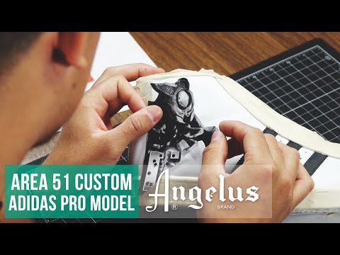 Werten Sie Ihre Sneakers mit DIY-Schablonen auf | Area 51 Custom adidas | Angelus Paint