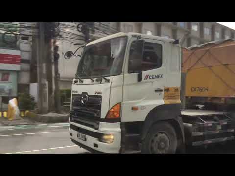 White Hino 700 Profia Tractor Head with Apricot Cover in C5 Southbound