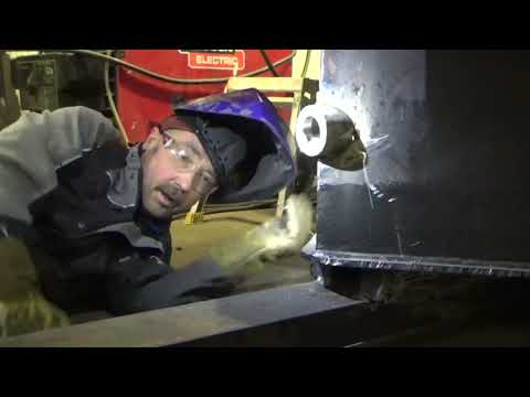 Narrowboat Build welding Stern Tube 2