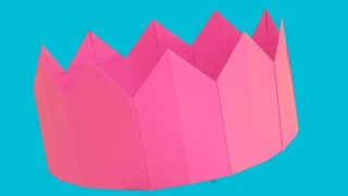 Paper Crown 👑DIY |How to make - Origami Crown (tiara) for kids _ Easy steps | Paper craft for kids