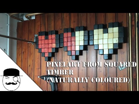 Pixel Art from squarred timber