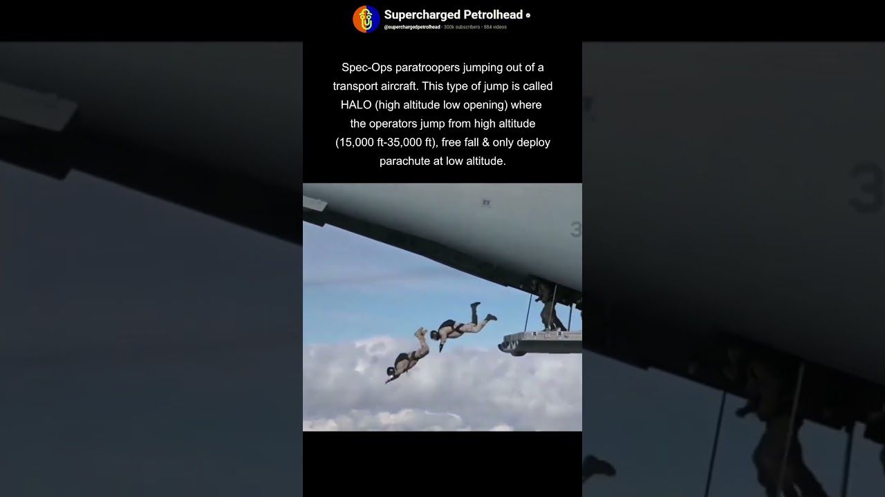 Spec-ops jumping out of an aircraft