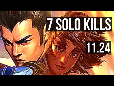 XIN ZHAO vs TALIYAH (JNG) | 16/2/15, 7 solo kills, 66% winrate, Legendary | KR Master | 11.24