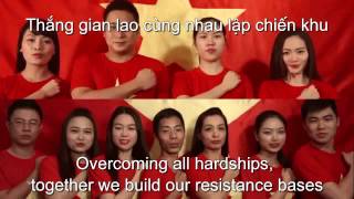 Vietnam national anthem [Engsub]-Vietnamese love peace but will not tolerate to sovereignty