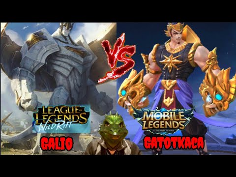 Wild Rift League of Legend Galio Vs Mobile Legends Gatotkaca | God of Guardians