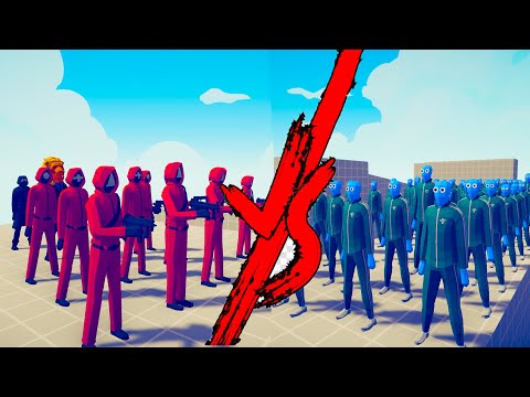 Squid Game Guardians vs 100x UNITS - Totally Accurate Battle Simulator TABS