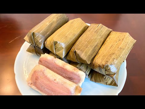SWEET RICE DUMPLINGS With Banana and Taro - Khao Tom