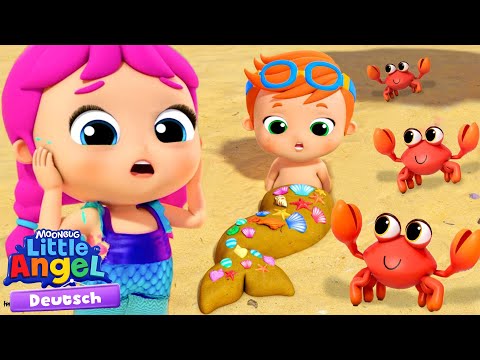 Meerjungfrauen am Strand 🧜‍♀️ Kinderlieder mit Klein Joni | Little Angel Deutsch